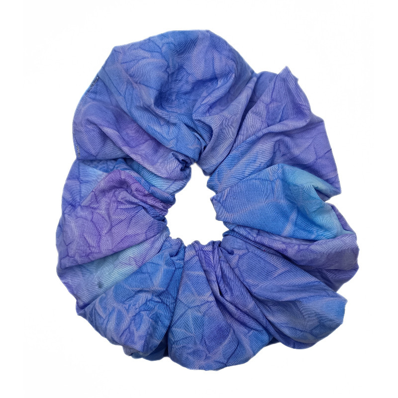 Purple Crushed Batik Mega Scrunchie
