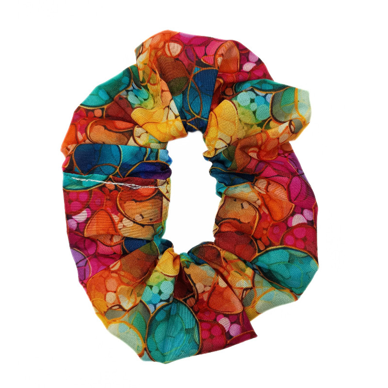 Rainbow Bubbles Scrunchie