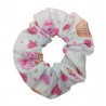 Pink Cupcakes & Hearts Scrunchie