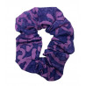 Purple Scroll Batik Scrunchie
