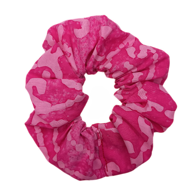 Pink Scroll Batik Scrunchie