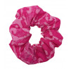 Pink Scroll Batik Scrunchie