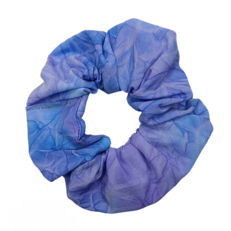 Purple Crushed Batik Scrunchie