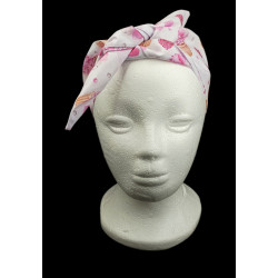 Pink Cupcakes & Hearts Self Tie Headband