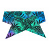 Blue, Green & Purple Sunburst Batik Self Tie Headband