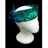 Blue, Green & Purple Sunburst Batik Self Tie Headband