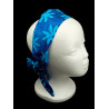 Blue Daisy Batik Self Tie Headband