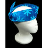 Blue Daisy Batik Self Tie Headband