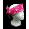 Pink Daisy Batik Self Tie Headband