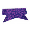 Purple Scroll Batik Self Tie Headband