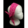 PInk Scroll Batik Self Tie Headband