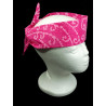 PInk Scroll Batik Self Tie Headband