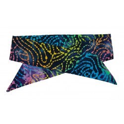 Rainbow Spiral Batik Self Tie Headband
