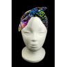Rainbow Spiral Batik Self Tie Headband