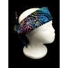 Rainbow Spiral Batik Self Tie Headband