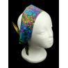 Rainbow Blossom Batik Self Tie Headband