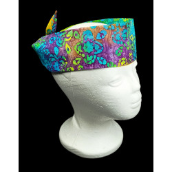 Rainbow Blossom Batik Self Tie Headband