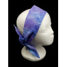 Purple Crushed Batik Self Tie Headband