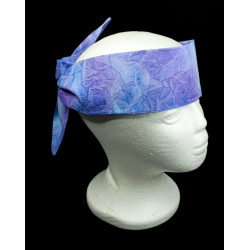 Purple Crushed Batik Self Tie Headband