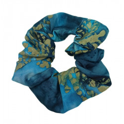 Blue Butterfly Batik Scrunchie