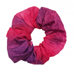Pink & Purple Crushed Batik Scrunchie