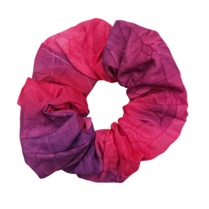 Pink & Purple Crushed Batik Scrunchie