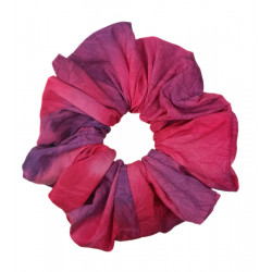 Pink & Purple Crushed Batik Mega Scrunchie