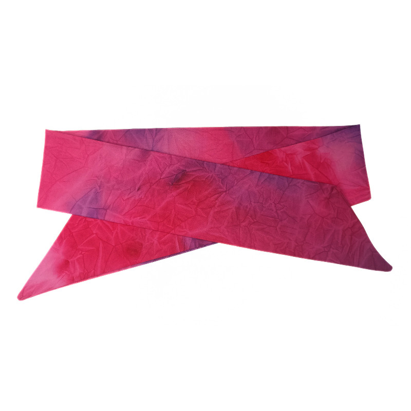 Pink & Purple Crushed Batik Self Tie Headband