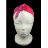 Pink & Purple Crushed Batik Self Tie Headband