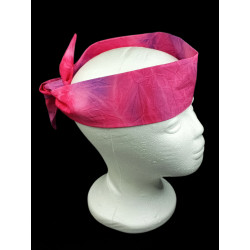 Pink & Purple Crushed Batik Self Tie Headband