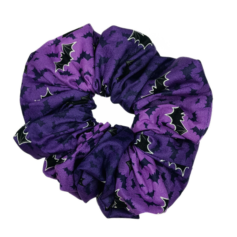 Glow in the Dark Purple Bats Mega Scrunchie