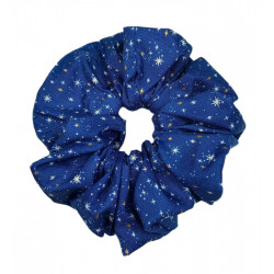 Blue Shimmer Stars Mega Scrunchie