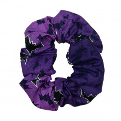 Glow in the Dark Purple Bats Scrunchie