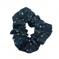 Black Shimmer Stars Scrunchie