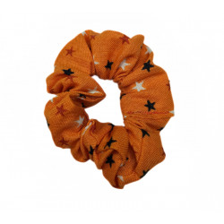 Glow in the Dark Orange Stars Mini Scrunchie