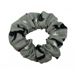 Glow in the Dark Grey Cats Mini Scrunchie