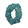 Teal Shimmer Stars Mini Scrunchie