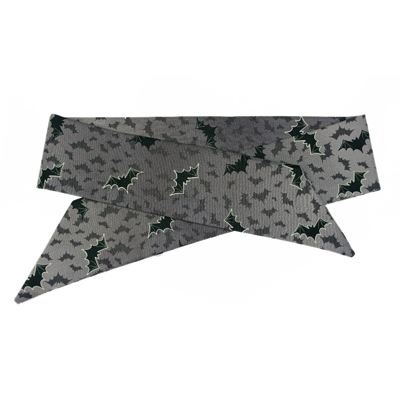 Glow in the Dark Grey Bats Self Tie Headband