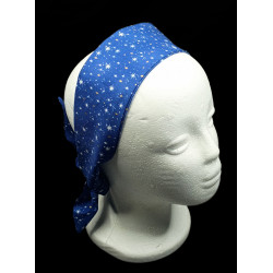 Blue Shimmer Stars Self Tie Headband