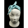 Teal Shimmer Stars Self Tie Headband