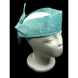 Teal Shimmer Stars Self Tie Headband