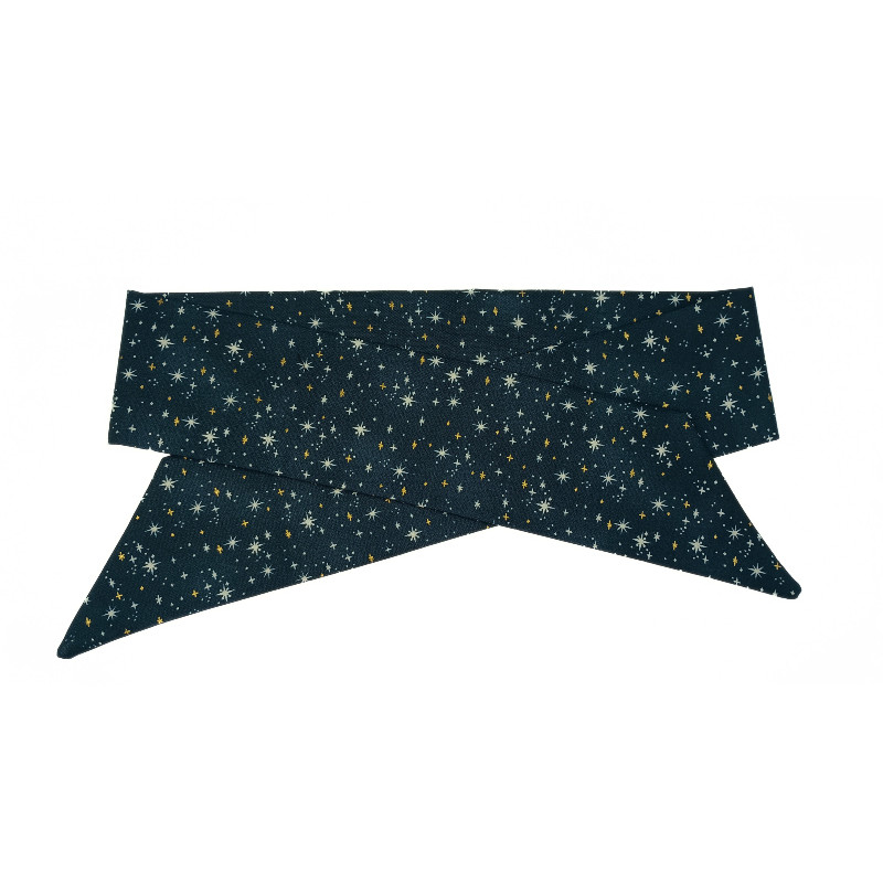 Black Shimmer Stars Self Tie Headband
