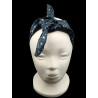 Black Shimmer Stars Self Tie Headband