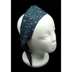 Black Shimmer Stars Self Tie Headband