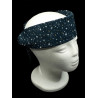 Black Shimmer Stars Self Tie Headband