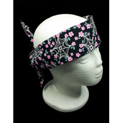 Floral Spiders Web Self Tie Headband