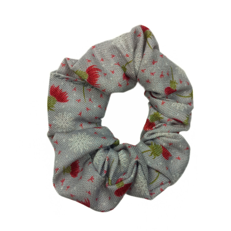 Christmas Snowflakes & Thistles Mini Scrunchie
