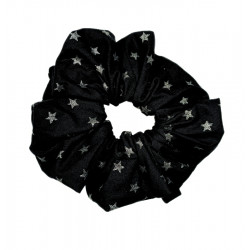 Black & Silver Stars Mega Scrunchie