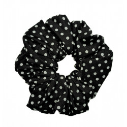 Black Polka Dot Mega Scrunchie