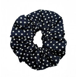 Navy Polka Dot Mega Scrunchie